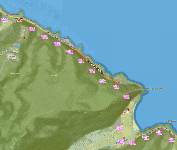 Rénovation de la chaussée à Papeno'o : travaux sur la RT2 du PK21,4 au PK21,8