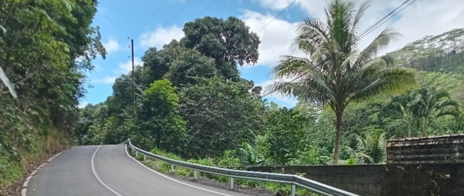 Fin des travaux de réaménagement de la route traversière de la Maroto à Papenoo